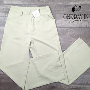 Bobbles & Lace Bitter Light Sage Pants Size S